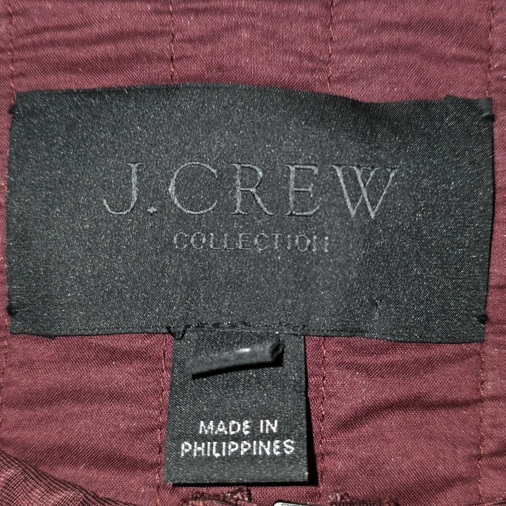 J.CREW Classic Burgundy Wine Quilted Jacket Size XS - Picture 3 of 11